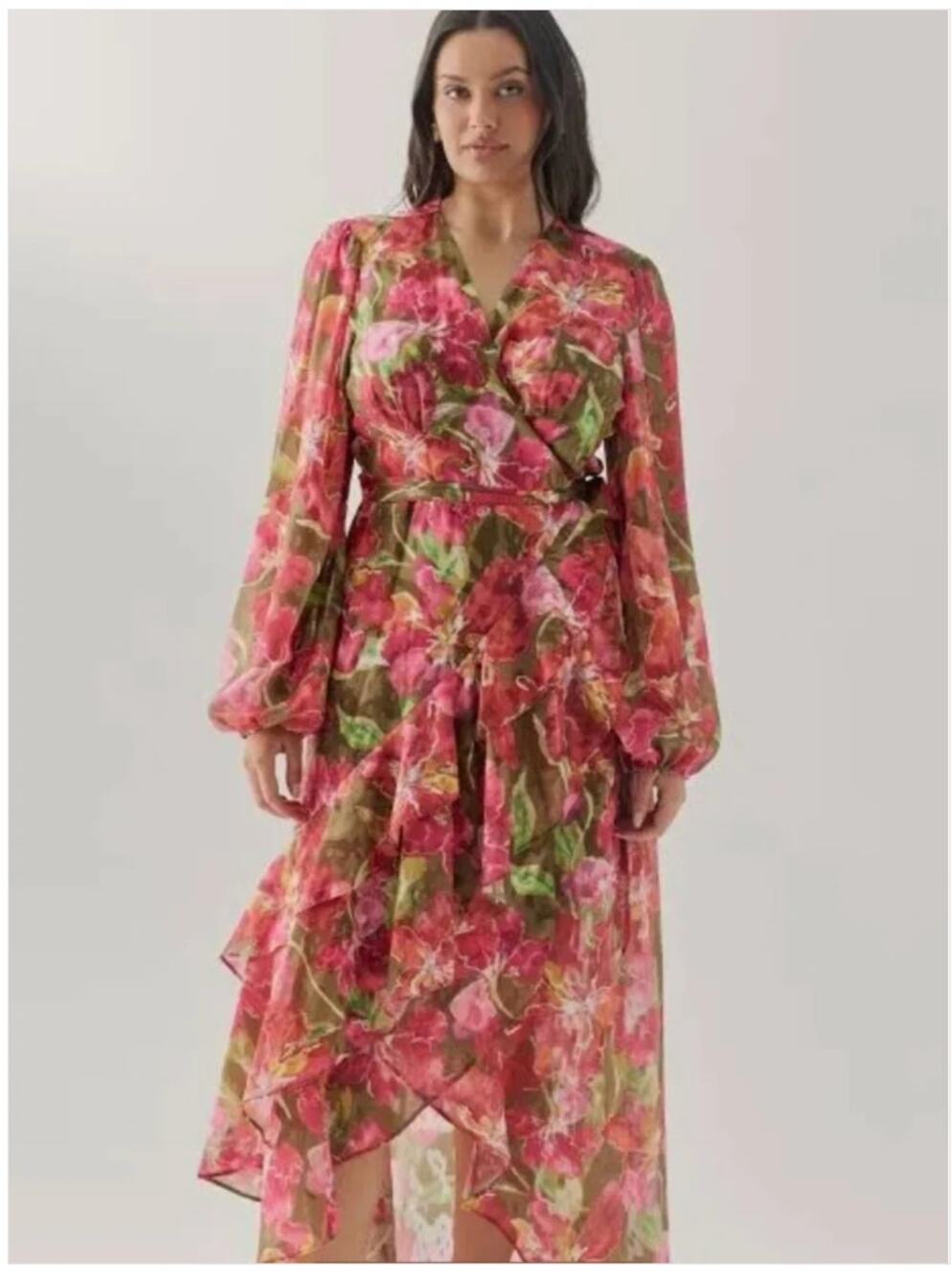 Hutch Sadey Floral Wrap Maxi Dress XS